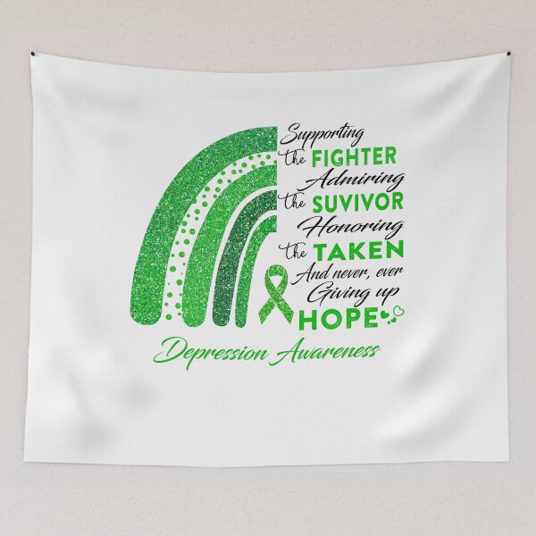 Item preview, Depression Warrior Supporting Fighter  Awareness designed and sold by Gillosina.