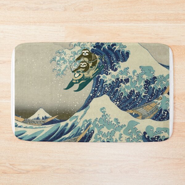 Item preview, Sloths Jetskiing the Great Wave off Kanagawa (Medium-Size) designed and sold by Bookwyrm-Bazaar.