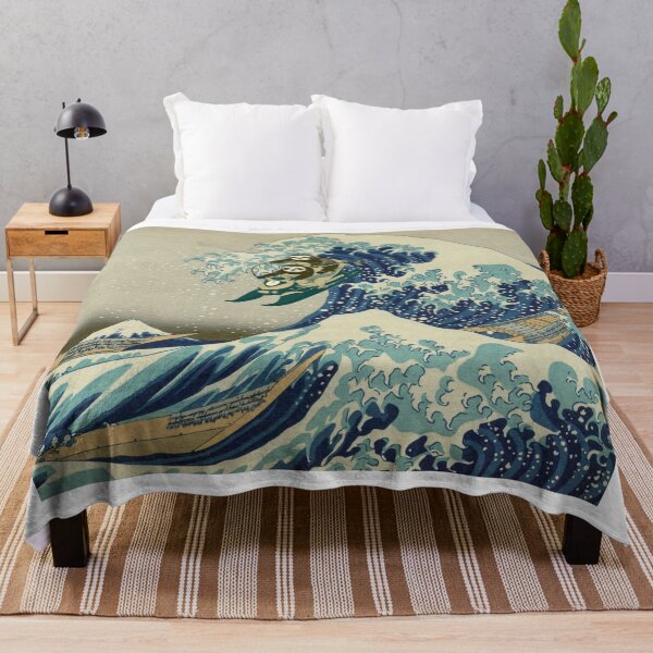 Item preview, Sloths Jetskiing the Great Wave off Kanagawa (Medium-Size) designed and sold by Bookwyrm-Bazaar.