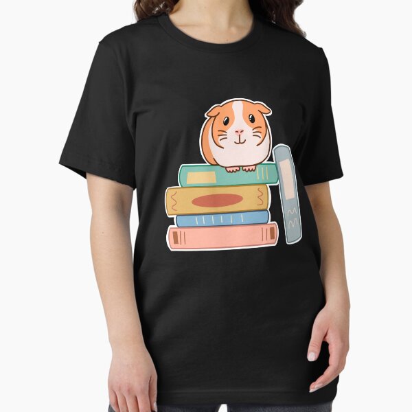 Item preview, Meerschweinchen sitzt auf einem Stapel Bücher zum Lesen designed and sold by Cedarrue.