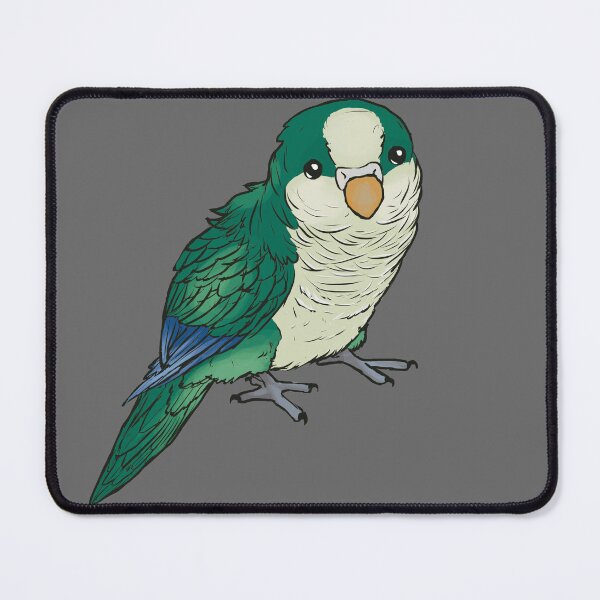 Item preview, Bluegreen quaker parrot standing designed and sold by ElementalEmbers.
