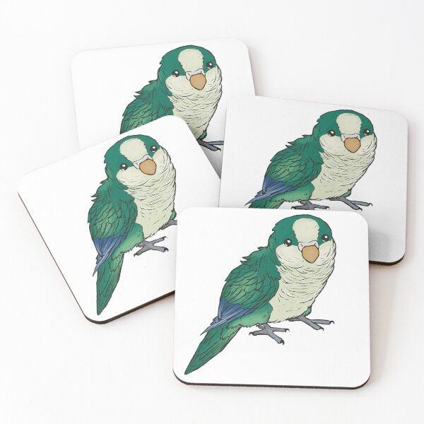 Item preview, Bluegreen quaker parrot standing designed and sold by ElementalEmbers.