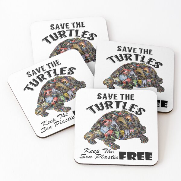 Item preview,   Save the turtles keep the sea plastic free shirts, Save the turtles keep the sea plastic free masks, Save the turtles keep the sea plastic free stickers  designed and sold by Poussyarts.