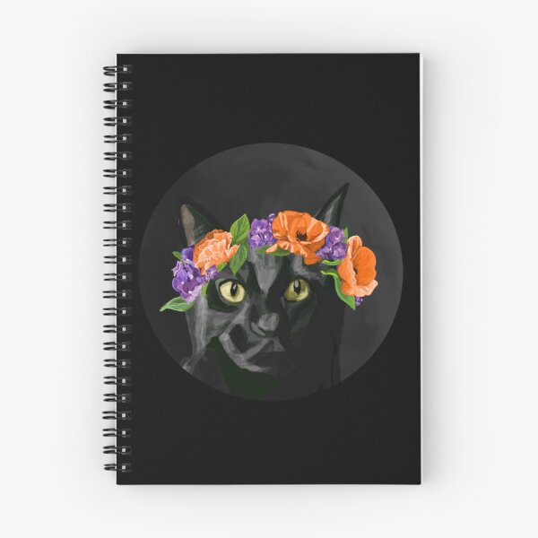 Artikelvorschau, Porträt einer schwarzen Katze entworfen und verkauft von DrawBotanical.