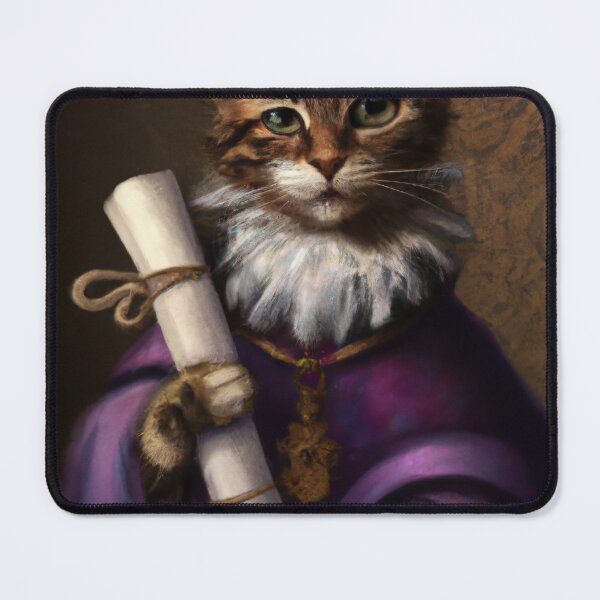 Item preview, Malcolm the Cat, with a scroll (Baroque) designed and sold by thecatandkettle.