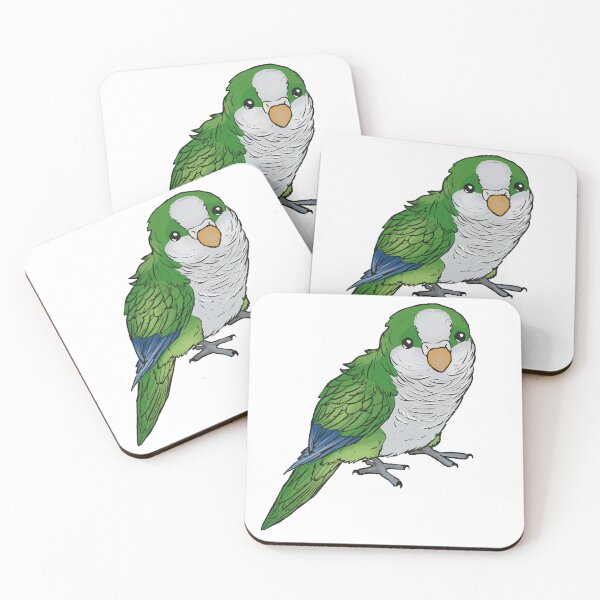 Item preview, Green quaker parrot standing designed and sold by ElementalEmbers.