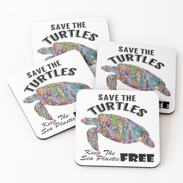 Item preview,  Save the turtles keep the sea plastic free shirts, Save the turtles keep the sea plastic free masks, Save the turtles keep the sea plastic free stickers  designed and sold by Poussyarts.