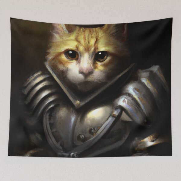 Item preview, Griflet the Cat, wearing a suit of armor (Baroque) designed and sold by thecatandkettle.