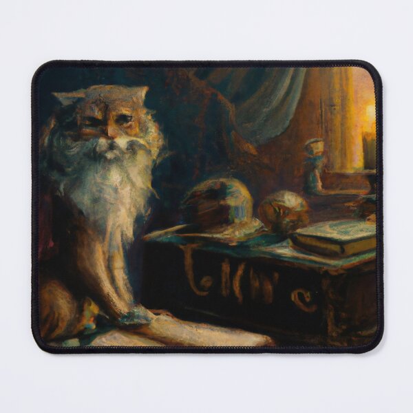 Item preview, Isaac the Cat, pouring over books (Baroque) designed and sold by thecatandkettle.