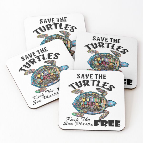 Item preview,   Save the turtles keep the sea plastic free shirts, Save the turtles keep the sea plastic free masks, Save the turtles keep the sea plastic free stickers  designed and sold by Poussyarts.