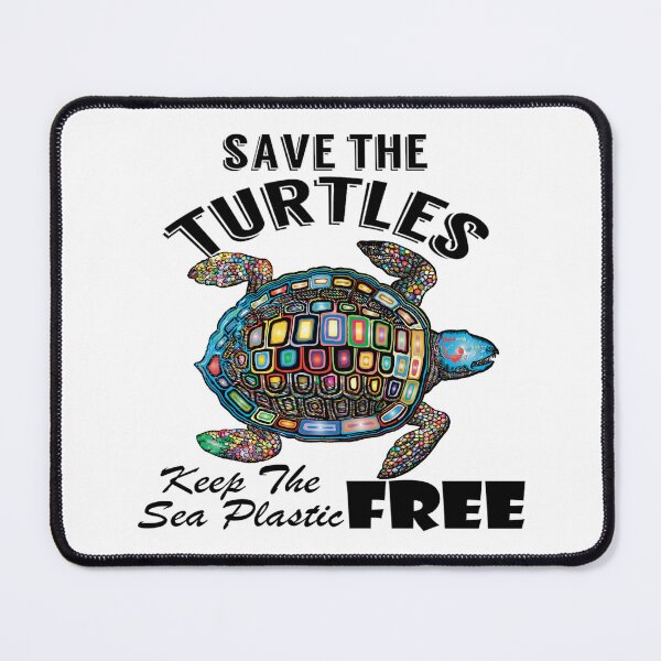 Item preview,   Save the turtles keep the sea plastic free shirts, Save the turtles keep the sea plastic free masks, Save the turtles keep the sea plastic free stickers  designed and sold by Poussyarts.