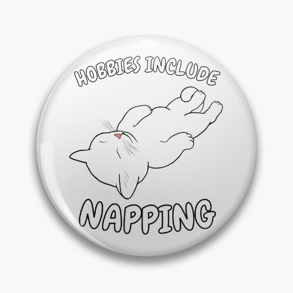 Item preview, Hobbies Include Napping | Sleeping White Cat designed and sold by RuggedRoo.