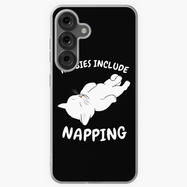 Item preview, Hobbies Include Napping | Sleeping White Cat designed and sold by RuggedRoo.