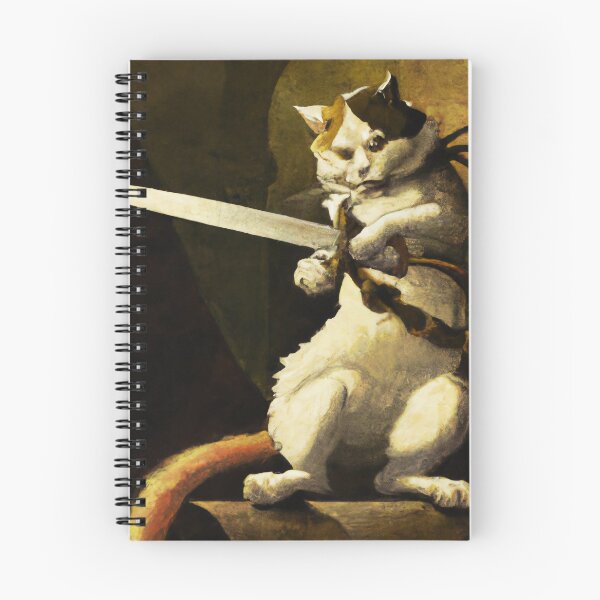 Item preview, Henry the Cat, checking his sword (Baroque) designed and sold by thecatandkettle.