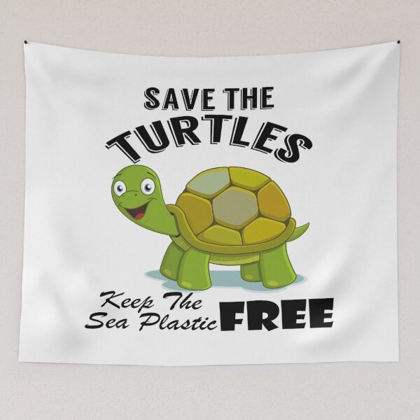 Item preview,  Save the turtles keep the sea plastic free shirts, Save the turtles keep the sea plastic free masks, Save the turtles keep the sea plastic free stickers  designed and sold by Poussyarts.