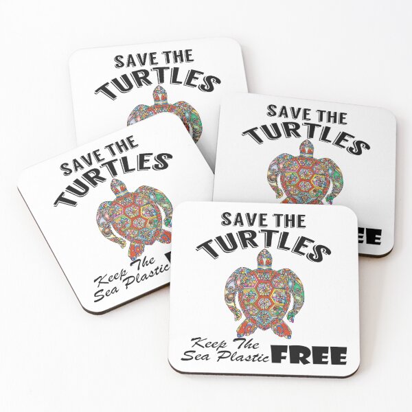 Item preview, Save the turtles keep the sea plastic free shirts, Save the turtles keep the sea plastic free masks, Save the turtles keep the sea plastic free stickers  designed and sold by Poussyarts.