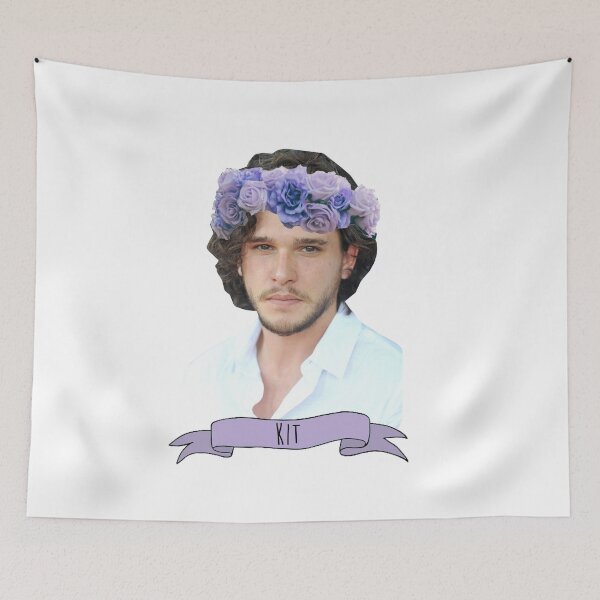 Item preview, Kit harington in a purple flower crown designed and sold by Smuggler.