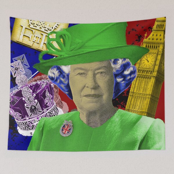 Item preview, Fun Queen Elizabeth II Illustration - Remember and celebrate the Queen with this fun illustration. designed and sold by jamie Omahen.