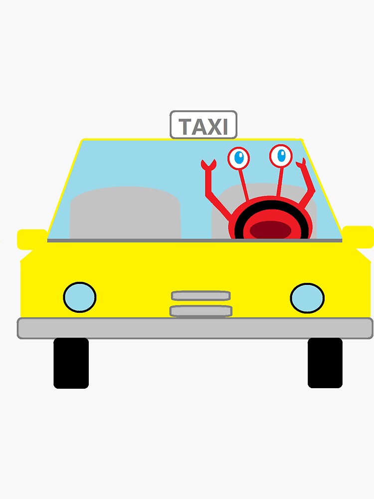 "Taxi Crab" Sticker for Sale by Crabulous Redbubble