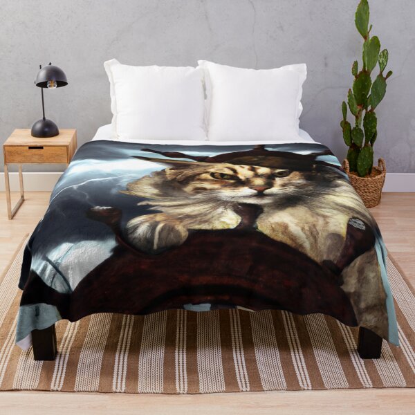 Item preview, Bartholomew the Cat, manning the helm (Baroque) designed and sold by thecatandkettle.