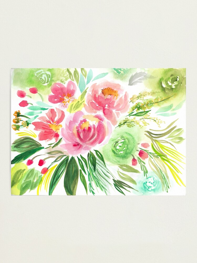 Nursery watercolor painting | Watercolor peach art Watercolor  peach print Peach botanical print