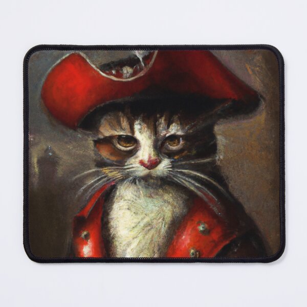 Item preview, Jackie the Cat, wearing a feathered hat (Romanticism) designed and sold by thecatandkettle.