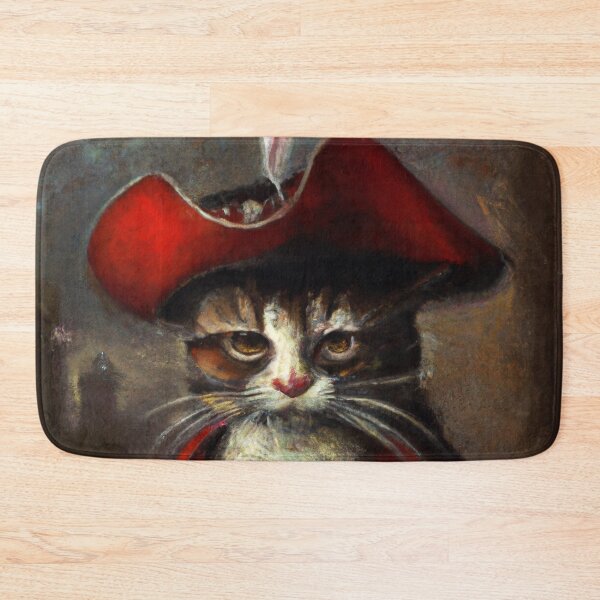 Item preview, Jackie the Cat, wearing a feathered hat (Romanticism) designed and sold by thecatandkettle.