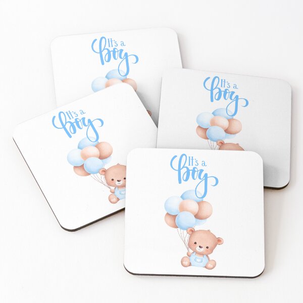 Item preview, It's a Boy Cute Teddy Bear Toy with Balloons  designed and sold by silviaol.
