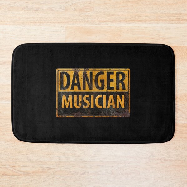 Item preview, Danger Musician Rusty Metal Sign Distressed Black Sticker designed and sold by campaharpsp.
