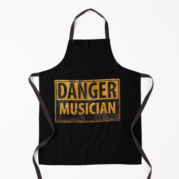 Item preview, Danger Musician Rusty Metal Sign Distressed Black Sticker designed and sold by campaharpsp.