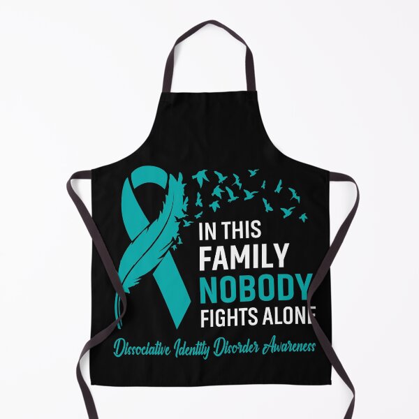 Item preview, In This Family Nobody Fights Alone Dissociative Identity Disorder Awareness Feather Ribbon designed and sold by frechettee.