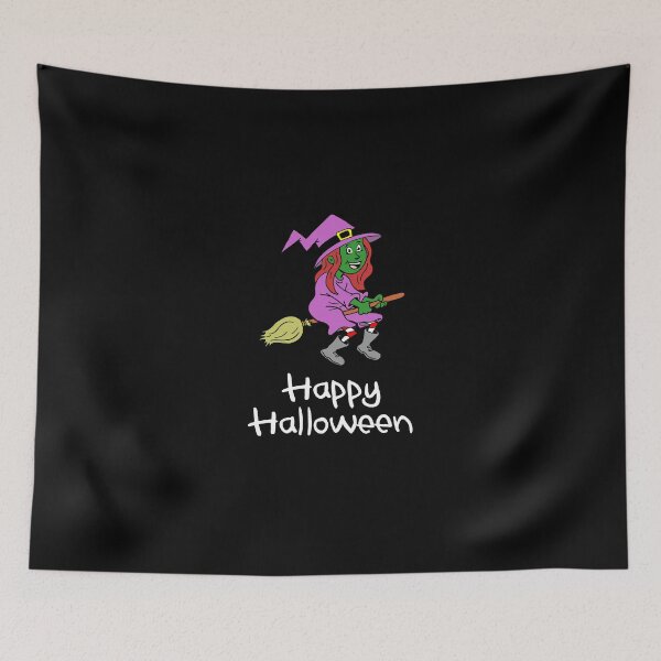 Item preview, Happy Halloween Cute Witch Girl designed and sold by jaycartoonist.
