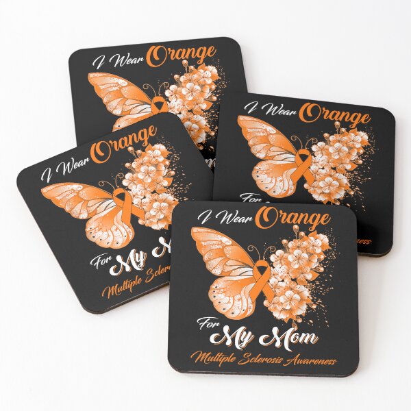 Item preview, I Wear Orange For My Mom Multiple Sclerosis Awareness Butterfly Ribbon Gifts designed and sold by Adropine.