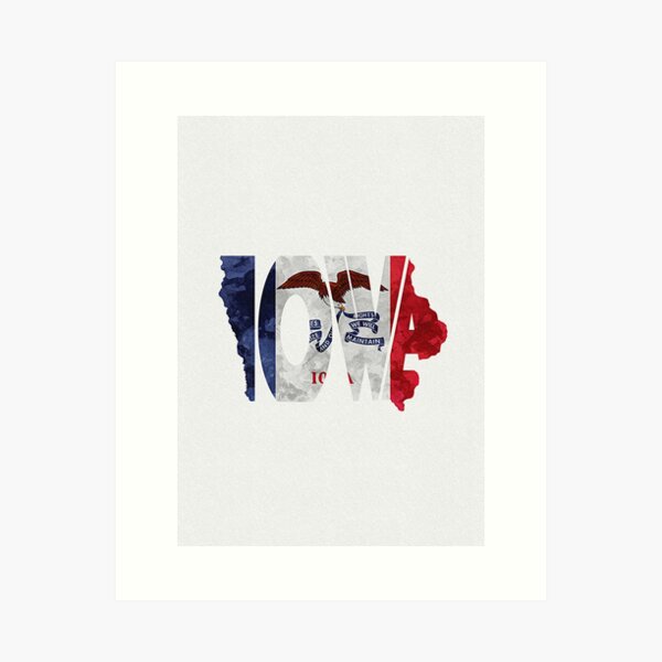 Artikel-Vorschau von Iowa Typografische Karte Flagge, designt und verkauft von A Deniz Akerman.