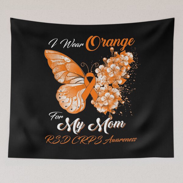 Item preview, I Wear Orange For My Mom RSD CRPS Awareness Butterfly Ribbon Gifts designed and sold by Adropine.