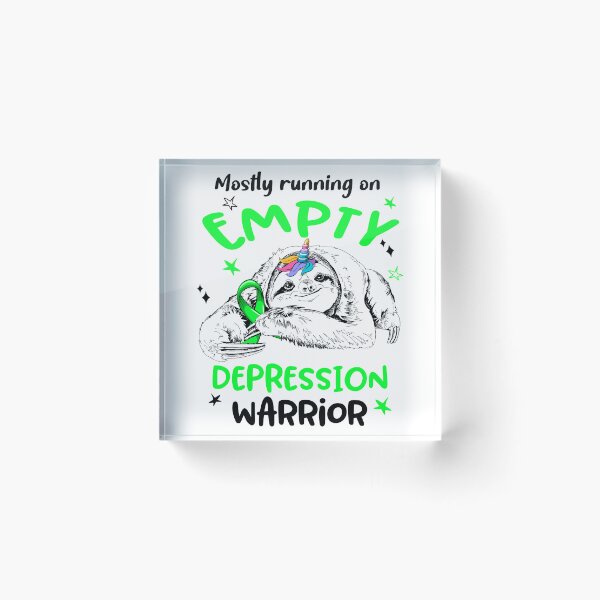 Item preview, Mostly running on Empty Depression Warrior designed and sold by ElizabethS809.