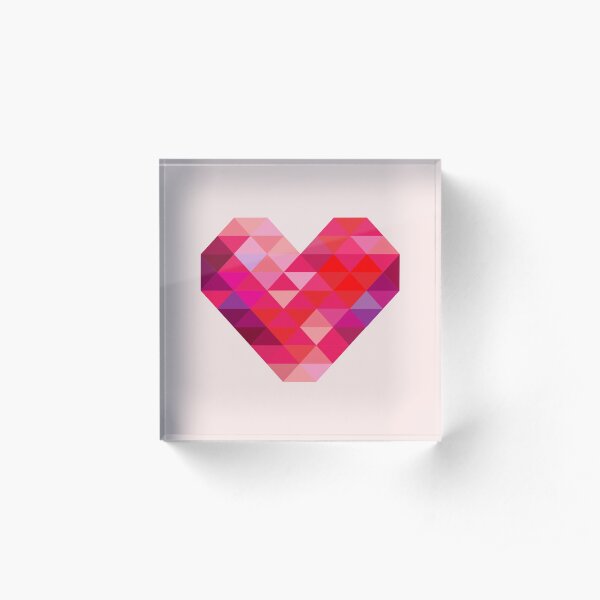 Prism Heart Acrylic Block