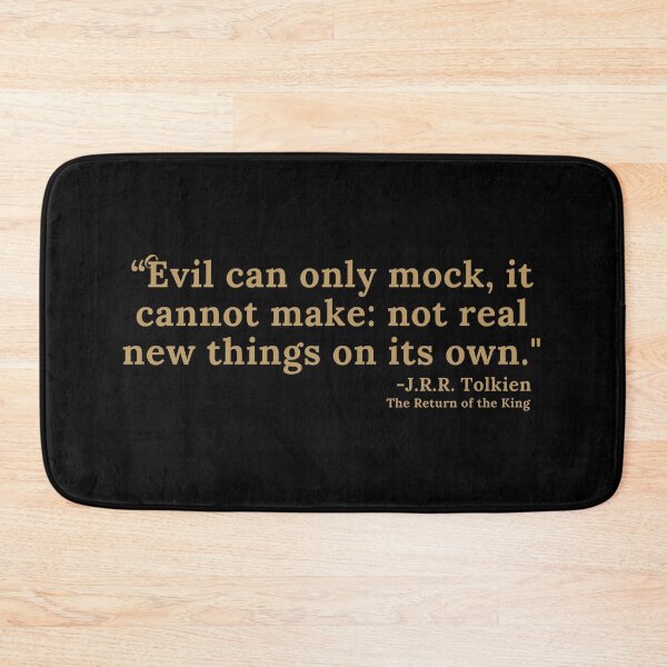 Item preview, Evil Can Only Mock, It Cannot Make Quote - Gold Text designed and sold by TheKnightWriter.