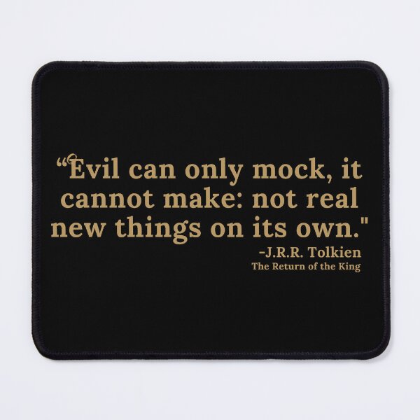 Item preview, Evil Can Only Mock, It Cannot Make Quote - Gold Text designed and sold by TheKnightWriter.