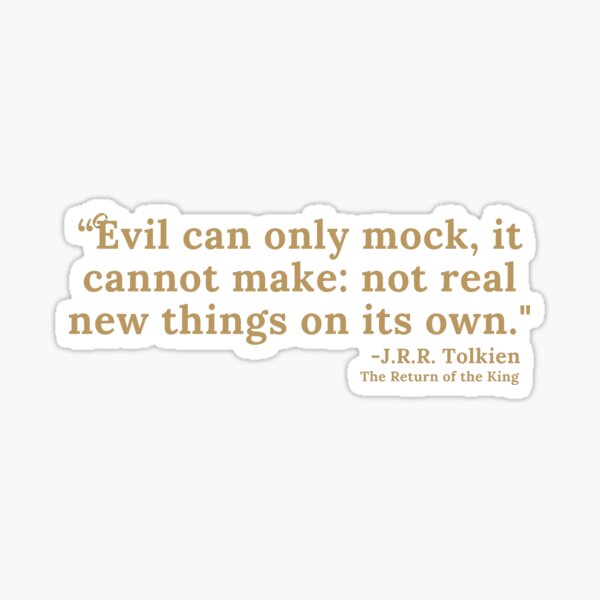 Item preview, Evil Can Only Mock, It Cannot Make Quote - Gold Text designed and sold by TheKnightWriter.