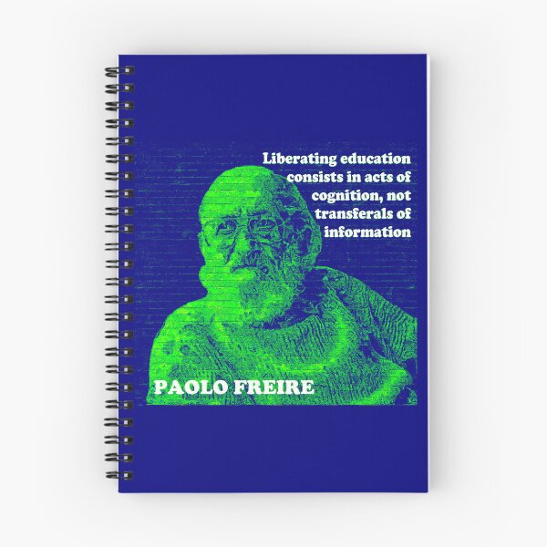 Item preview, Paolo Freire Pedagogy of the Oppressed Quote on Liberating Education Blue Green designed and sold by Tony Cisse.