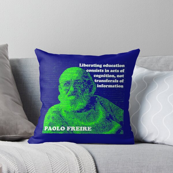 Item preview, Paolo Freire Pedagogy of the Oppressed Quote on Liberating Education Blue Green designed and sold by Tony Cisse.