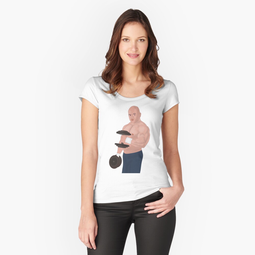 Item preview, Fitted Scoop T-Shirt designed and sold by muscledaddies.