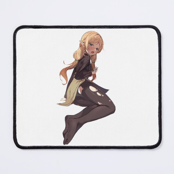 Item preview, Tsundere Elf Elga Suzailgiererzegalnelvzegilreagranzelga エルフ Sui | Isekai Ojisan 異世界おじさん | Anime Embarassed Shy Blonde Girl Ripped Thighs Tattered Stockings designed and sold by Risumu.