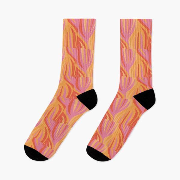 Item preview, Maldives Leaves Abstract Pattern Retro Thulian Pink Red Orange  designed and sold by kierkegaard.