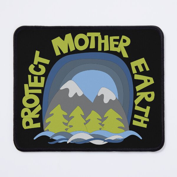 Item preview, Protect Mother Earth Illustrated Mountain Climate Change Ambassador designed and sold by AngelDawnDesign.