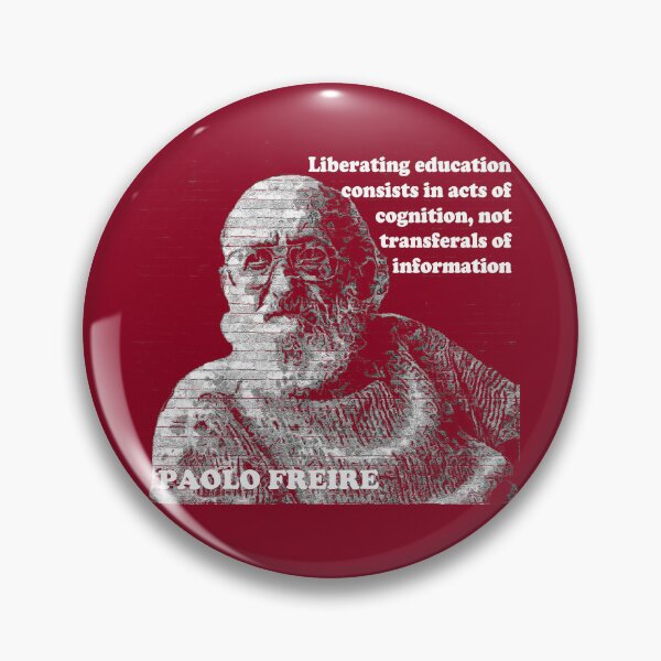 Item preview, Paolo Freire Pedagogy of the Oppressed Quote on Liberating Education Red designed and sold by Tony Cisse.