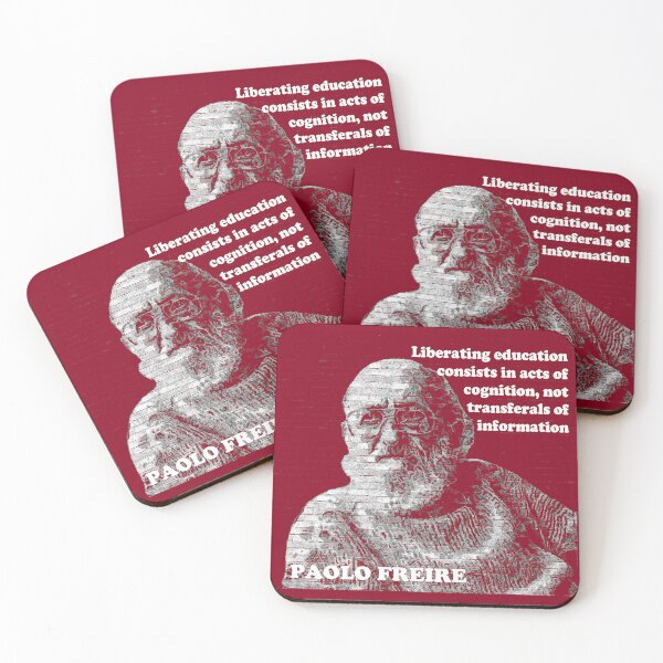 Item preview, Paolo Freire Pedagogy of the Oppressed Quote on Liberating Education Red designed and sold by Tony Cisse.