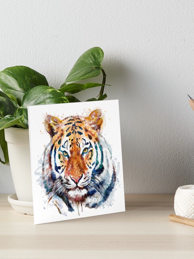 Tiger Head Watercolor Galeriedruck Von Caracatita75 Redbubble