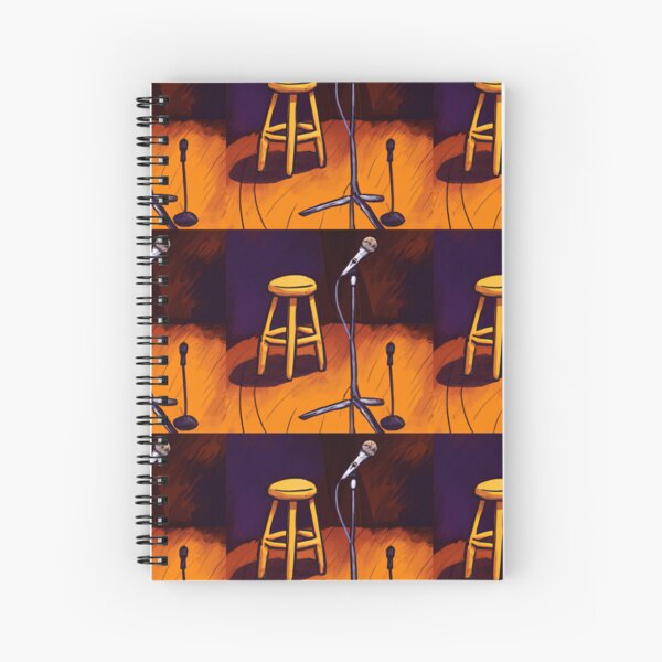 Cezanne Inspired Standup Comedy Mic and Stool Set Onstage Spiral Notebook